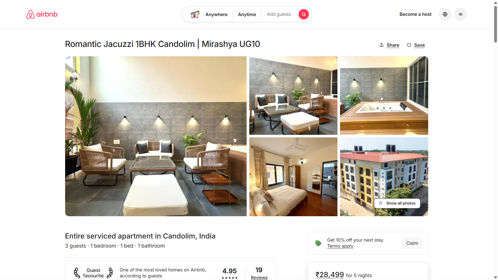 Airbnb-style property photo tour